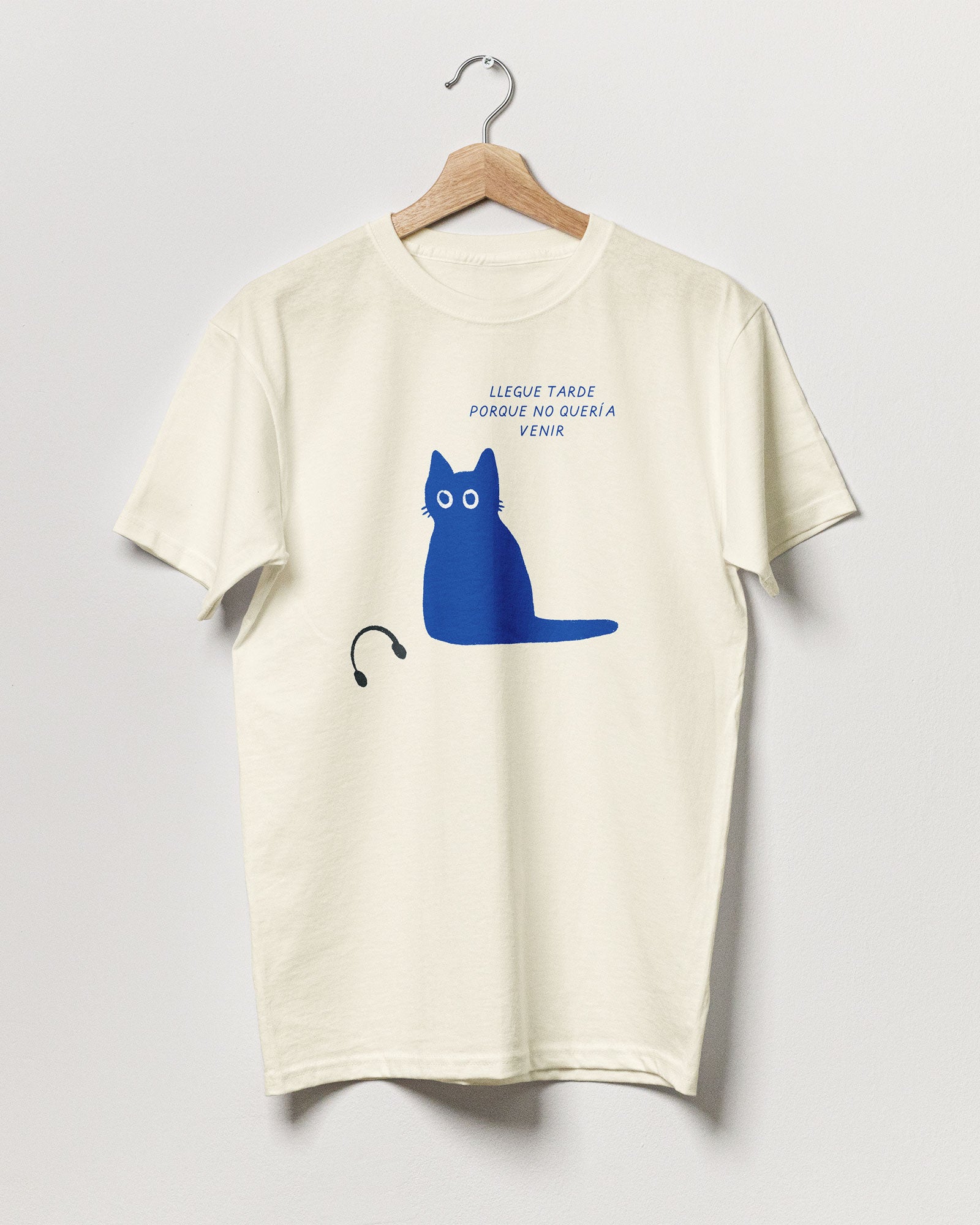 Camiseta manga corta "No quería venir" Stimmy Cat