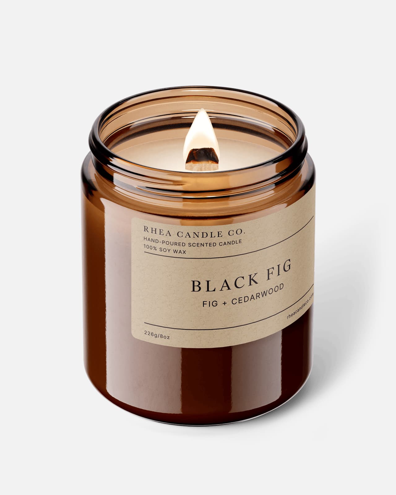 Black Fig Candle | Fig + Cedarwood - Rhea Candle Co.
